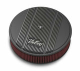 Holley 14 Round Finned Air Cleaner - 120-153 for Chevy black aluminum
