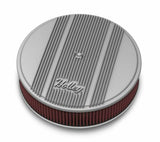 Holley 14 Round Finned Air Cleaner - 120-160 for Chevy aluminum