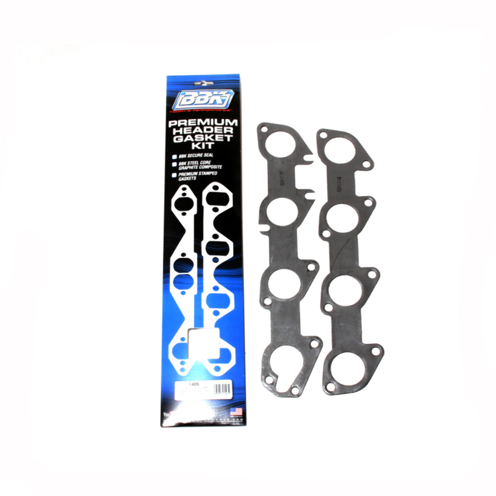 Premium Header Gasket Set Fits Ford Sbf 302 / 351 Oval 1-3/4" (Pair)-1400