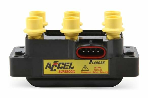 ACCEL Ignition Coil - SuperCoil - Ford 6-Tower EDIS with horizontal plug -140035