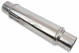 Round Performance Muffler 2.5 Inlet/ 2.5 Outlet 14416-FM Polished St 14419