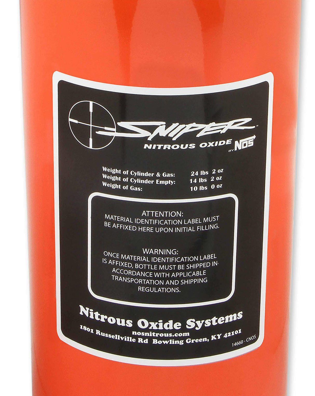 NOS nitrous bottle 10 lb 14740NOS
