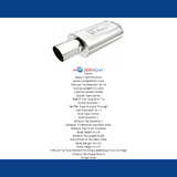 MagnaFlow performance muffler 4 inch inlet/outlet stainless steel 14834