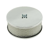 Mr. Gasket air cleaner 6 1/2 inch diameter, 2 7/16 inch tall chrome carburetor 6-1/2 inch diameter steel 1485