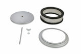 Mr. Gasket air cleaner 6 1/2 inch diameter, 2 inch tall chrome fits 5 1/8 inch diameter carburetor 6-1/2 inch diameter steel 1486