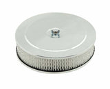 Mr. Gasket air cleaner 9 inch diameter x 2 3/4 inch tall ... carburetor chrome steel 1487