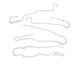 Replacement Line for 15-17 Ford F-150 Ext Cab/ , Intermediate Line Set; S/S long bed stainless steel