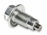 Mr. Gasket chrome oil pan plug 15 Chevy 1/2-20 thread rubber 2493