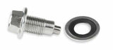 Mr. Gasket chrome oil pan plug 15 Chevy 1/2-20 thread rubber 2493