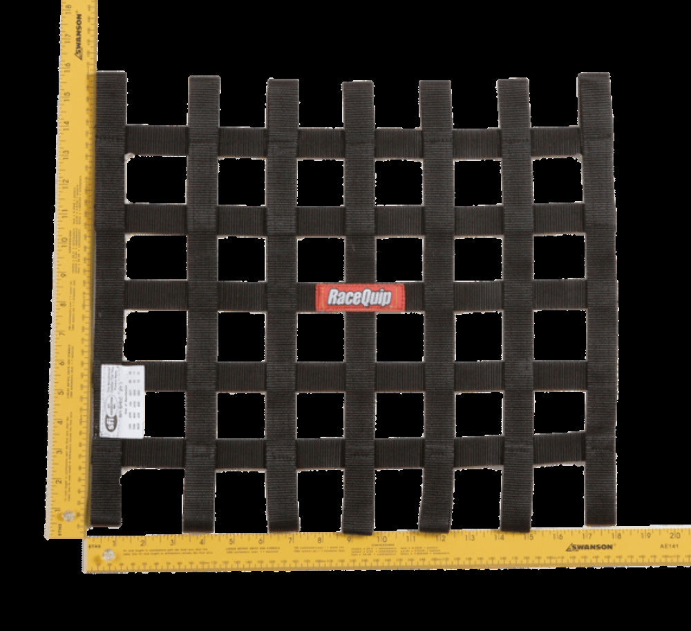 RaceQuip SFI ribbon window net 15 x 18 inch black 726001RQP