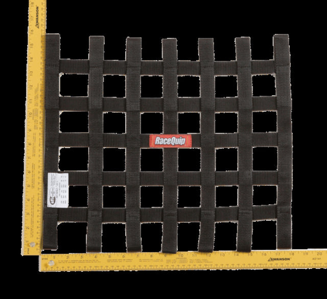 RaceQuip SFI ribbon window net 15 x 18 inch black 726001RQP