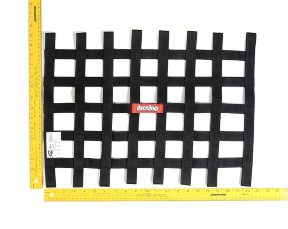 RaceQuip SFI ribbon window net 15 x 21 inch black 726002RQP
