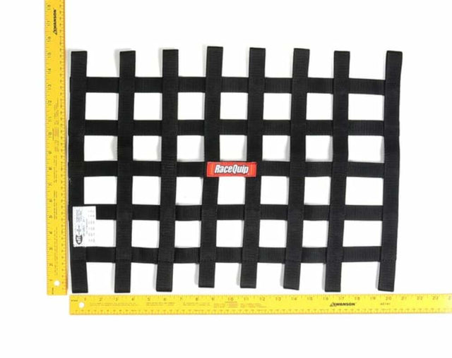 RaceQuip SFI ribbon window net 15 x 21 inch black 726002RQP
