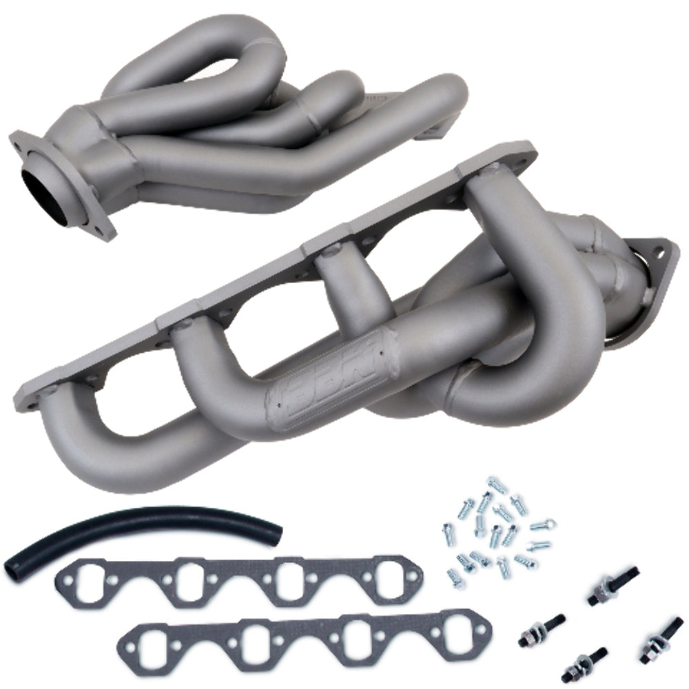 1986-1993 Ford Mustang 5.0 Shorty Equal Length Headers 1-5/8 Titanium 1512 ceramic coated polished