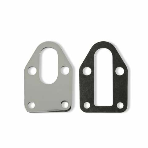Mr. Gasket fuel pump mounting plate chrome Chevy 1514