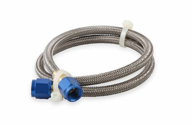 NOS stainless steel braided hose -4AN 2-foot blue 2 foot PTFE lined 15230NOS