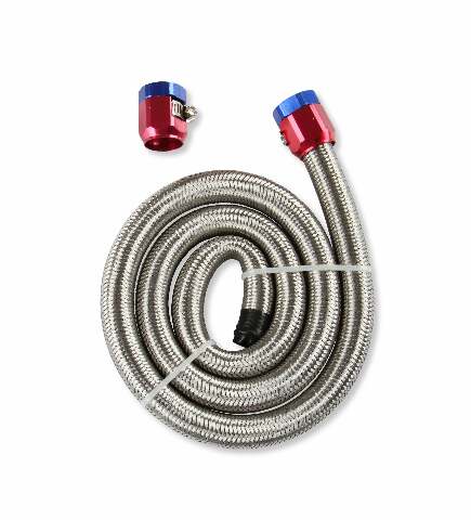 Mr. Gasket braided steel fuel line kit 3/8 inch x 3 foot carburetor rubber 1526