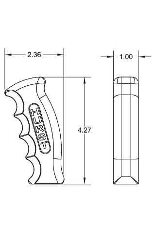Hurst Billet/Plus Universal Pistol Grip Shift Handle - 1531000