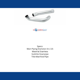 MagnaFlow exhaust downpipe for 1999-1903 Ford F-250 stainless steel 15459