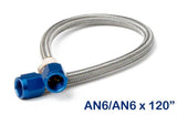 NOS Stainless Steel Braided Hose -6AN 10-foot Blue - 15460NOS