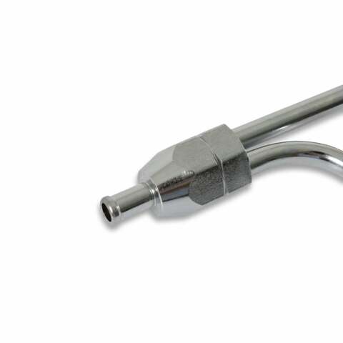 Mr. Gasket fuel line 3/8 inch dual inlet chrome carburetor copper 1551