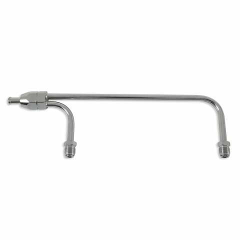 Mr. Gasket fuel line 3/8 inch dual inlet chrome carburetor copper 1551