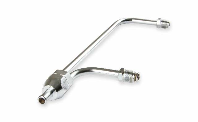 Mr. Gasket new fuel inlet kit dual feed 4 barrel Holley carburetor for Holley 4150 carburetors chrome steel 1552
