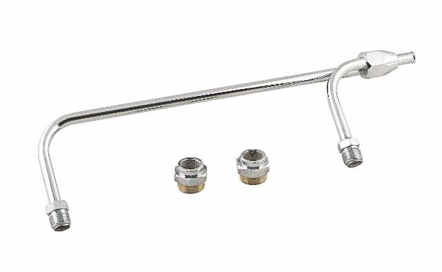 Mr. Gasket new fuel inlet kit dual feed 4 barrel Holley carburetor for Holley 4150 carburetors chrome steel 1552
