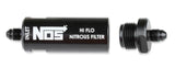 NOS in-line hi-flow nitrous filter, 4AN - black -4AN stainless steel solenoid 15555NOS