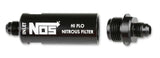 NOS in-line hi-flow nitrous filter, 6AN - black -6AN stainless steel solenoid 15556NOS