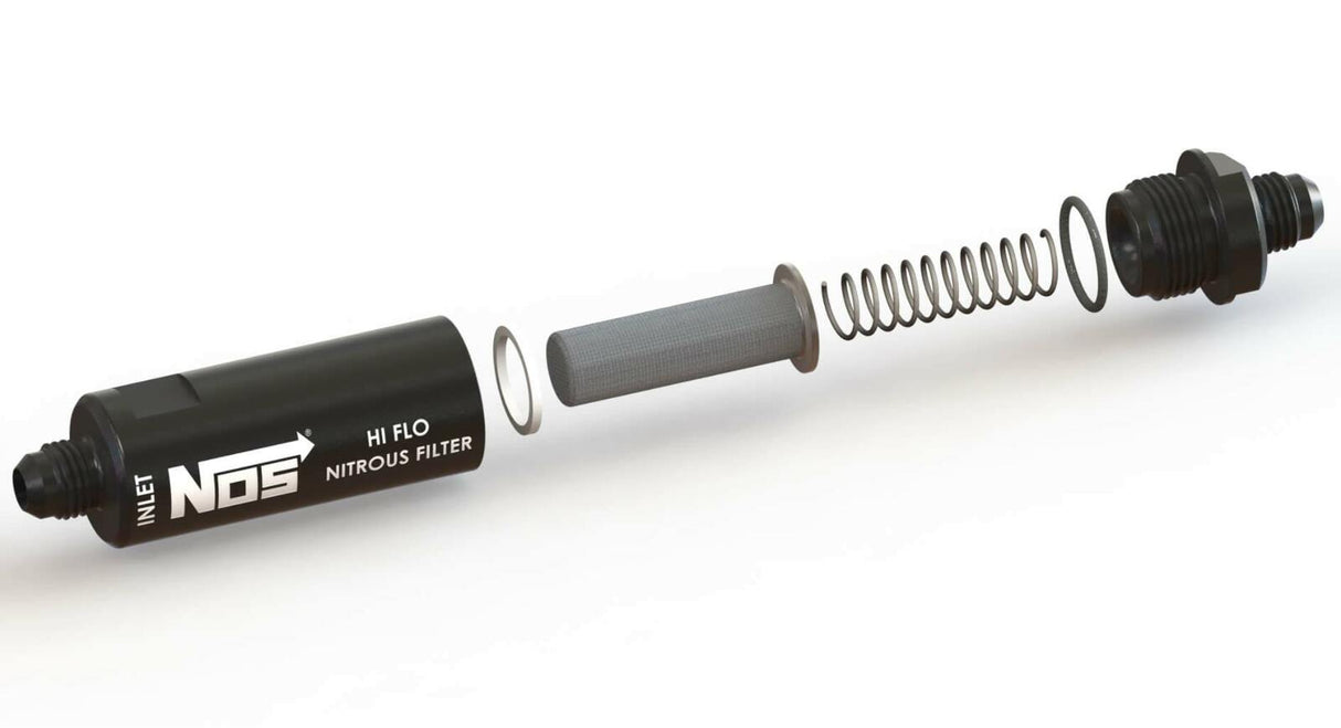 t NOS In-Line Hi-Flow Nitrous Filter, 6AN - Black - 15556NOS NOS