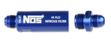 NOS in-line hi-flow nitrous filter, 6AN - blue -6AN stainless steel solenoid 15557NOS
