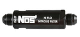 NOS in-line hi-flow nitrous filter, 8AN - black -8AN stainless steel solenoid 15559NOS
