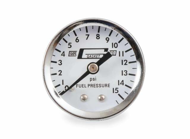 Mr. Gasket 1559 Mr. Gasket Fuel Line Kit with Gauge & Fittings - Chrome