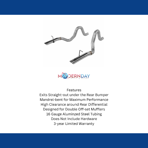 1986-1993 Ford Mustang LX Prebent Tailpipes Flowmaster 15820