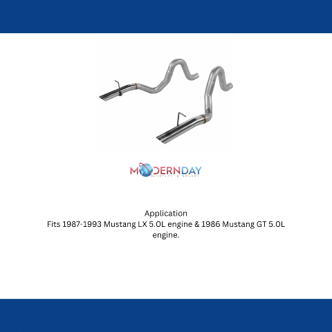 1986-1993 Ford Mustang LX Prebent Tailpipes Flowmaster 15820