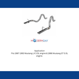 1986-1993 Ford Mustang LX Prebent Tailpipes Flowmaster 15820