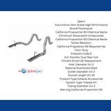 1986-1993 Ford Mustang LX Prebent Tailpipes Flowmaster 15820