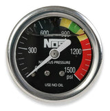 NOS nitrous gauge stainless steel blue black dry 15919NOS
