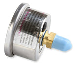 NOS nitrous gauge w/ adapter stainless steel blue black 15924NOS