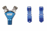 NOS ntimidator illuminated dual LED nitrous purge kit -4AN 4 foot blue solenoid 16037NOS