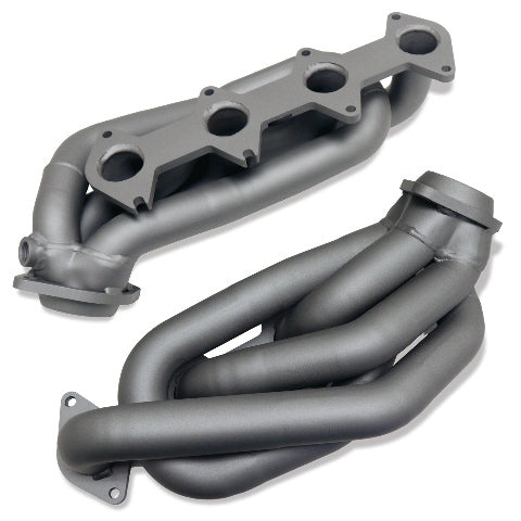 Fits 2005-2010 Mustang GT 1-5/8 Shorty Tuned Length Headers-Titanium-1612 ceramic coated polished
