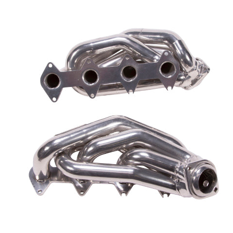 Fits 2005-2010 Mustang GT 1-5/8 Shorty Tuned Length Headers-Silver-16120 ceramic coated polished