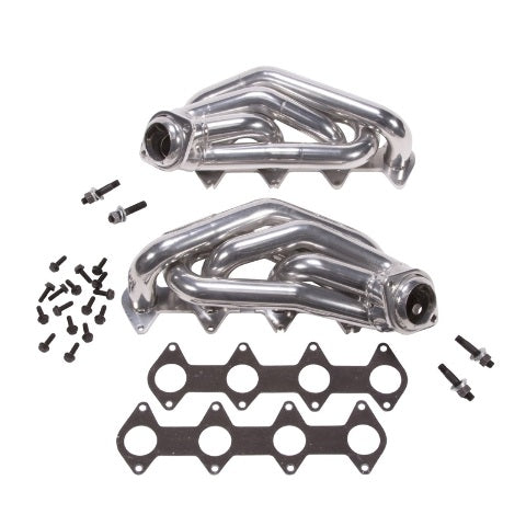Fits 2005-2010 Mustang GT 1-5/8 Shorty Tuned Length Headers-Silver-16120 ceramic coated polished