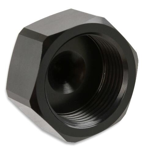 NOS black T7075 aluminum 4AN-660 bottle nut adapter -4AN 16221NOS
