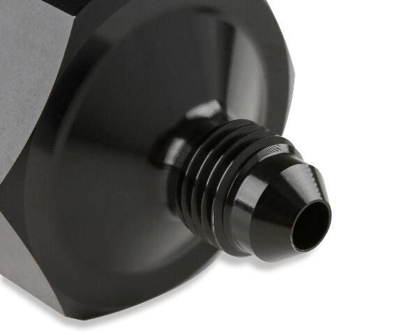 NOS black T7075 aluminum 4AN-660 bottle nut adapter -4AN 16221NOS