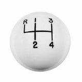 Hurst Shift Knob - White 4 Speed 3/8-24 Threads - 1630002