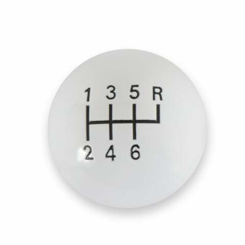 Hurst Shift Knob - White 6 Speed 3/8-16 Threads - 1630040