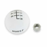 Hurst Shift Knob - White 6 Speed 3/8-16 Threads - 1630040