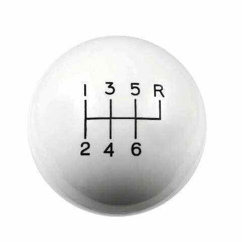 Hurst Shift Knob - White 6 Speed 9/16-18 Threads - 1630056